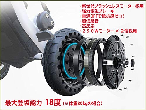 Amazon | 折りたたみ電動車椅子 わずか約16.8kg 世界最小軽量級